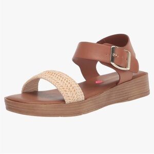 🎉Bundle 3 for $21🎉 Steve Madden JDESTIND Rafia Tan Wedge Sandal strap 5 VGC